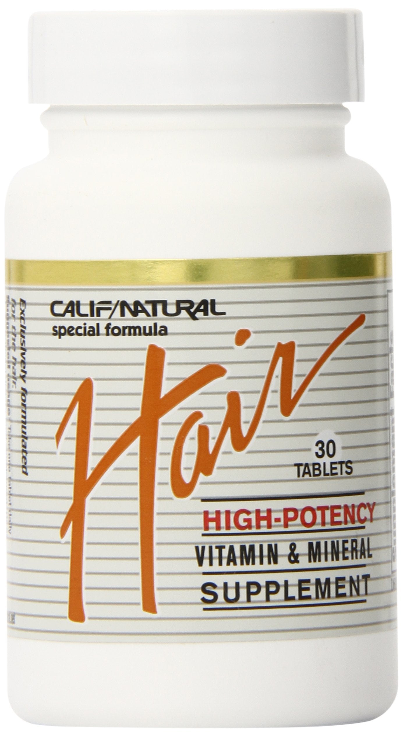California Natural Hair Vitamin & Mineral Tablets, 30 Count
