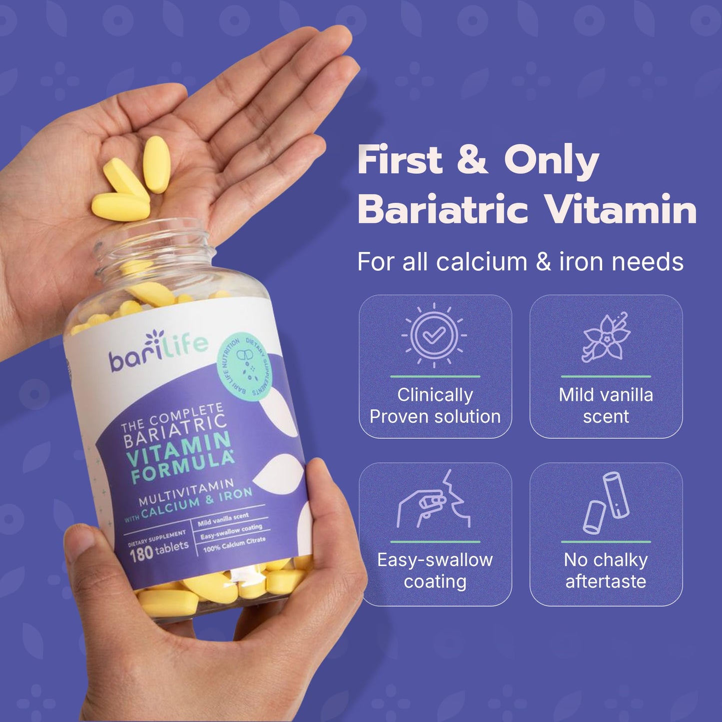 Bari Life Complete Bariatric Multivitamin Tablet, 180 Tablets