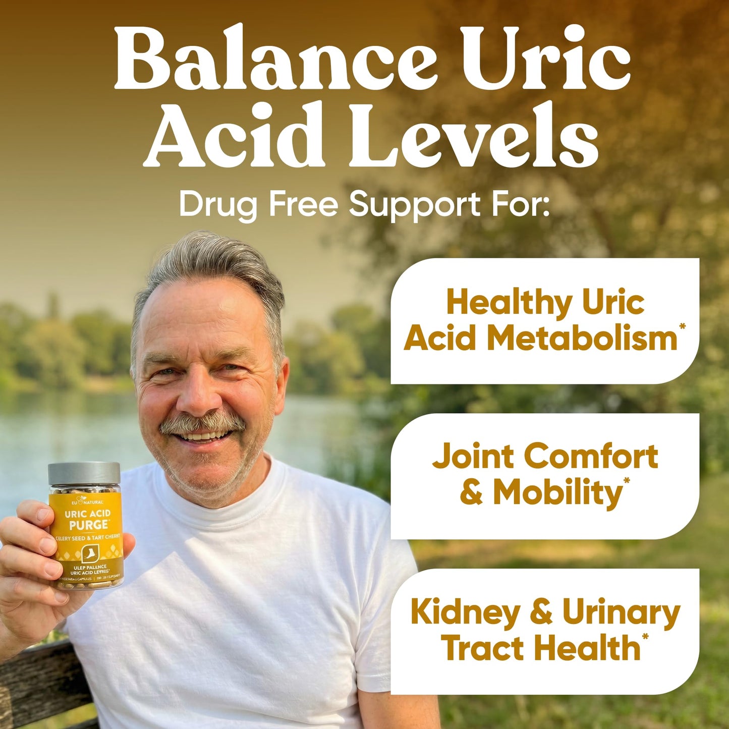 Eu Natural Purge Uric Acid Flush Capsules, 120 Vegetarian Capsules