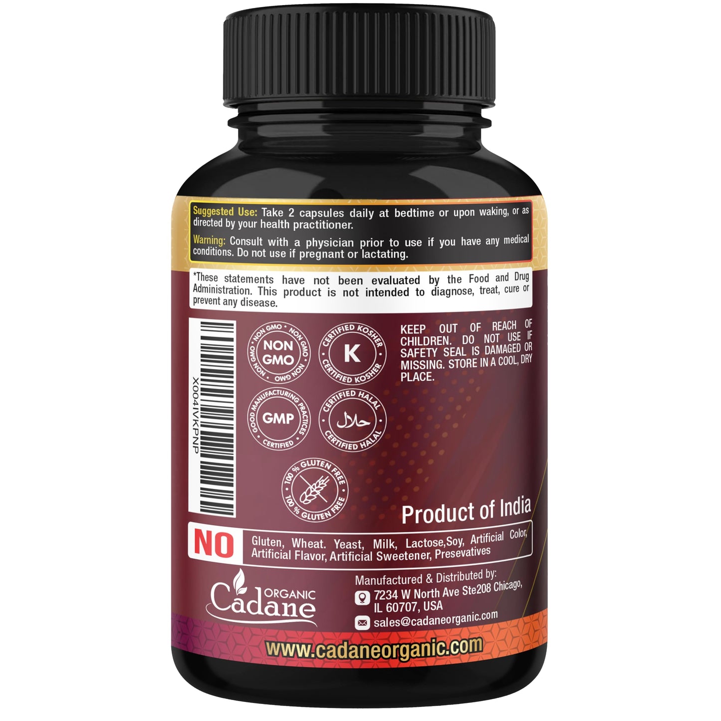 Organic Cadane 5in1 Whole Cloves Herbal Blend 90 Capsules