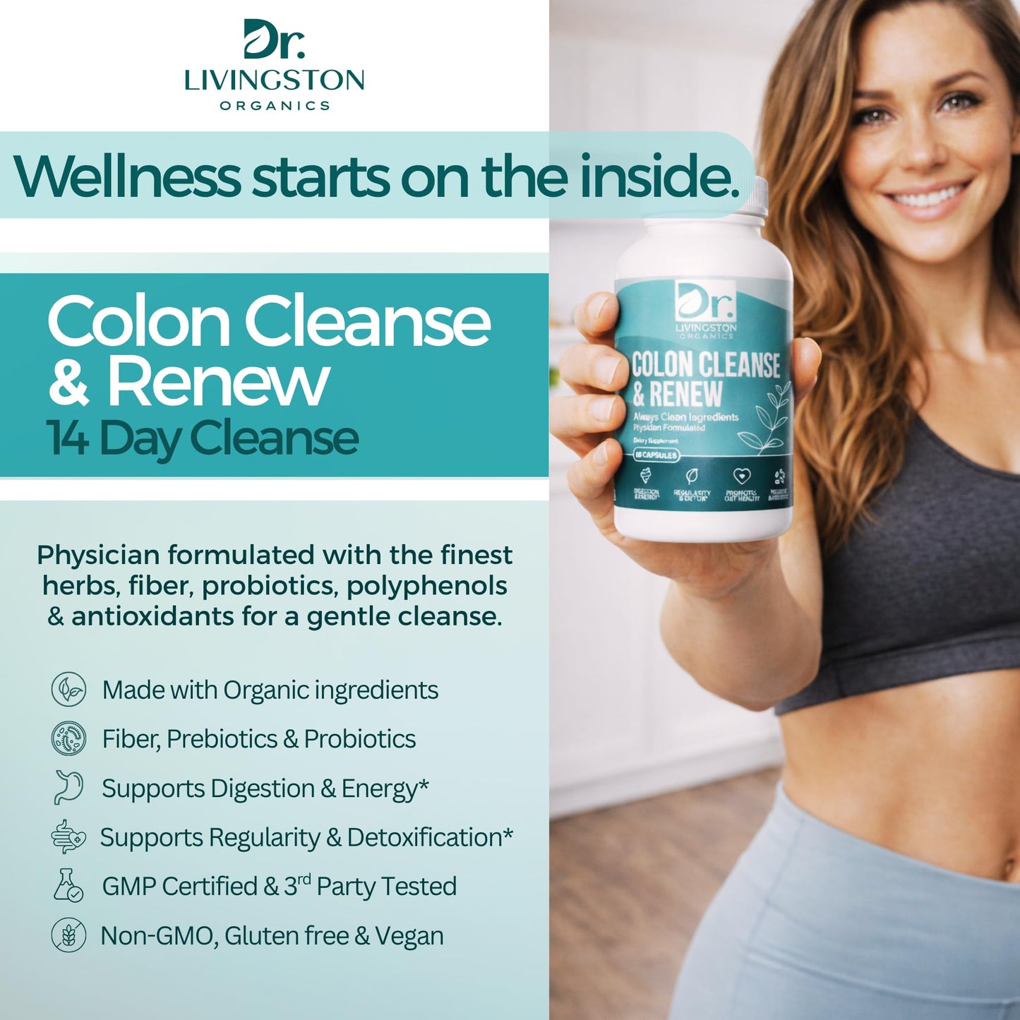 Dr. Livingston Organics 14 Day Colon Cleanse 112 Capsules