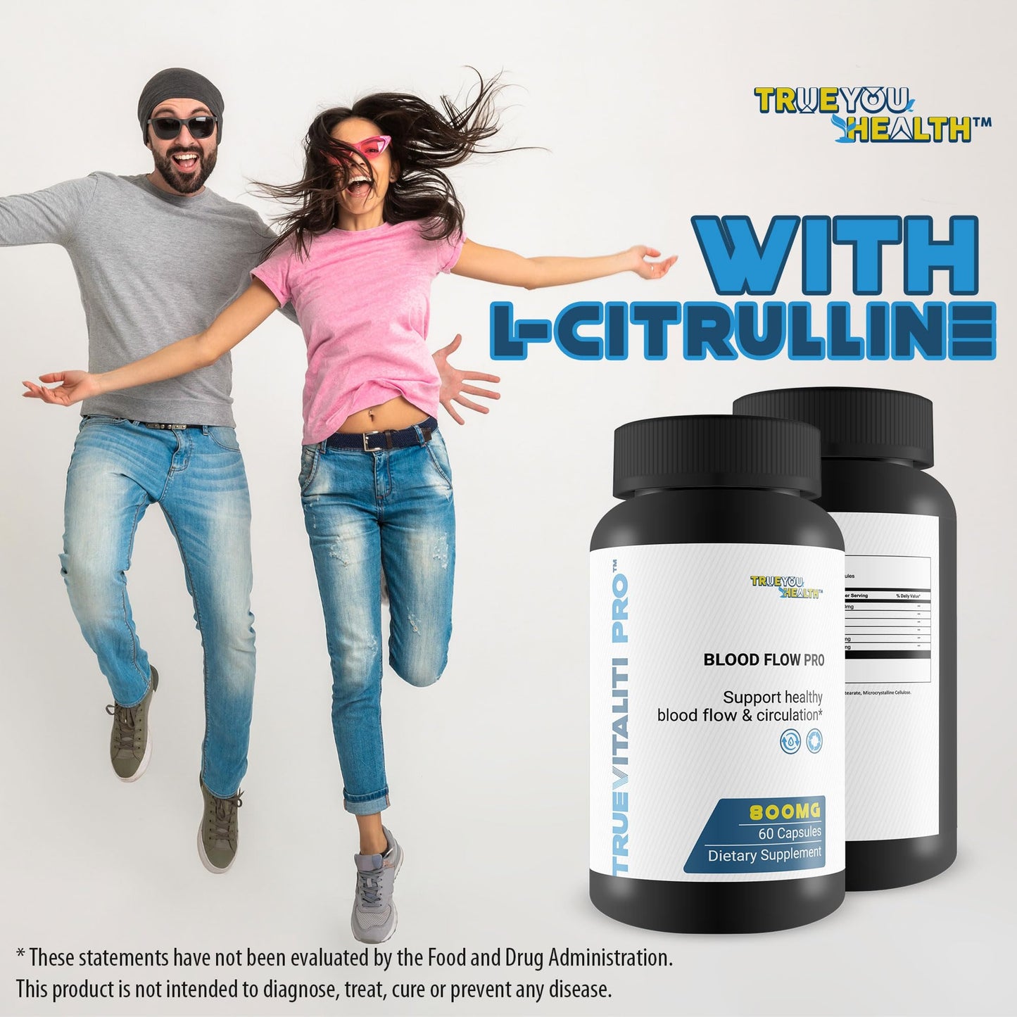 True You Health True Vitaliti Pro Blood Flow Pro L-Arginine Capsule, 60 Count