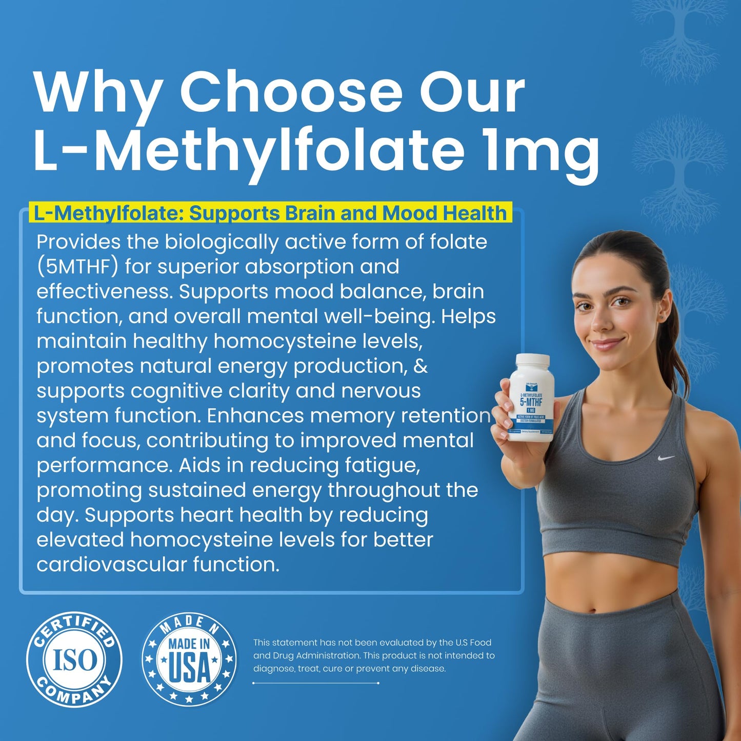 LifeStrength L Methylfolate 1mg Capsules, 180 Count