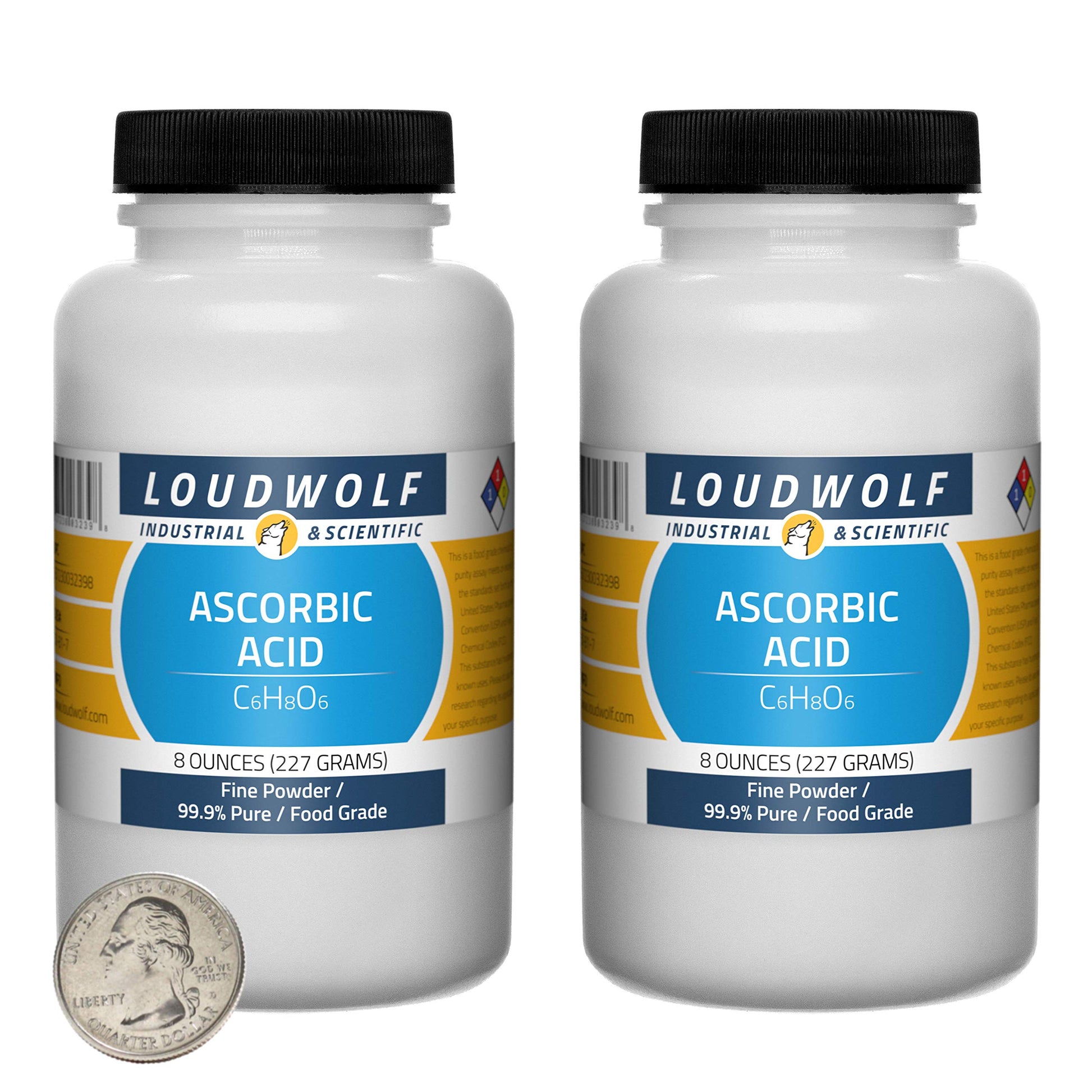Loudwolf Ascorbic Acid Powder 16 oz in 2 Bottles
