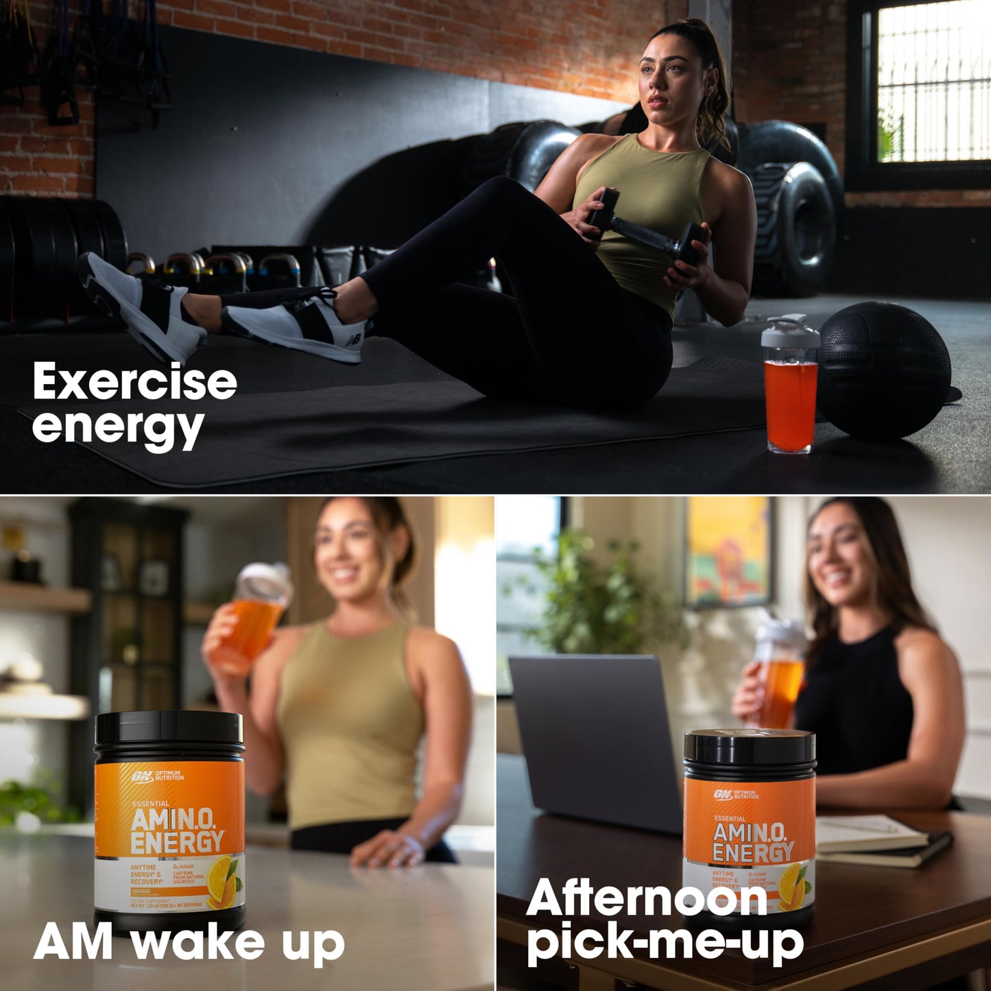 Optimum Nutrition Amino Energy - Pre Workout with Green Tea, BCAA, Amino Acids, Keto Friendly, Green Coffee Extract, Energy Powder - Orange, 9.5 Ounce, 30 Servings (Packaging May Vary)