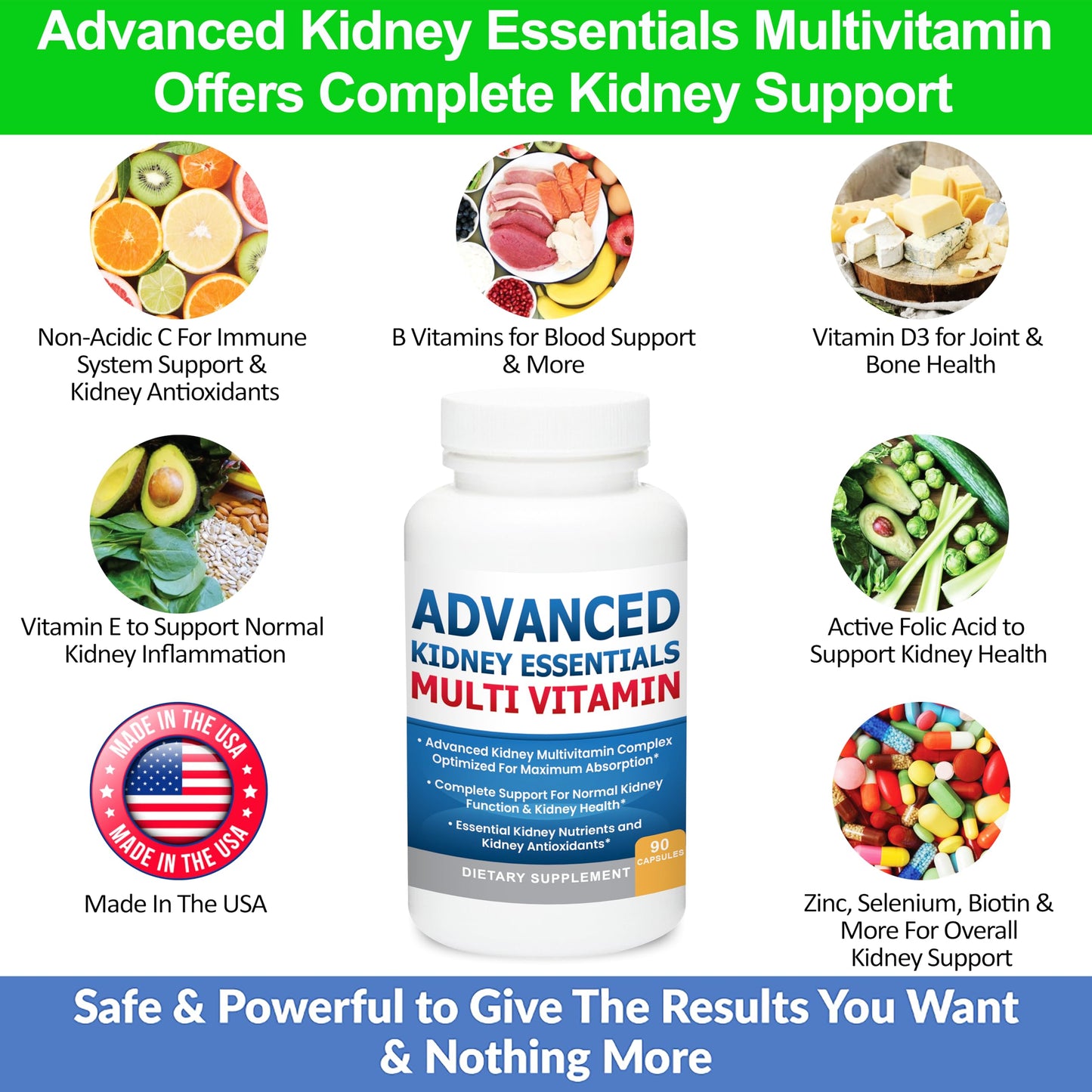 Kidney Restore Advanced Kidney Essentials Multivitamin Capsule 90 Count
