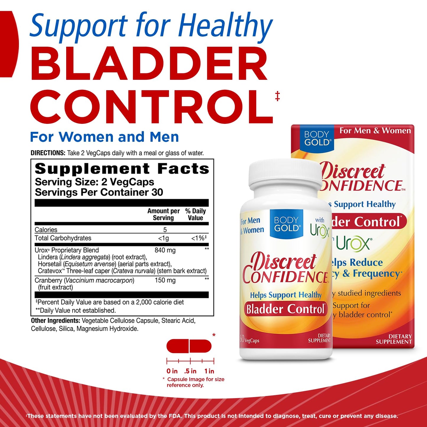 Body Gold Discreet Confidence 60 Capsules