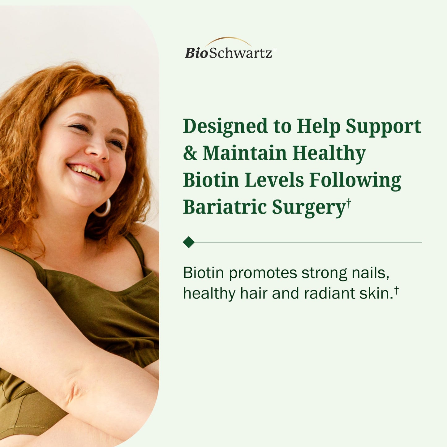 BioSchwartz Bariatric Biotin Chewable Tablets - 5500mcg Biotin per Serving - Green Apple Flavor, 90 Tablets