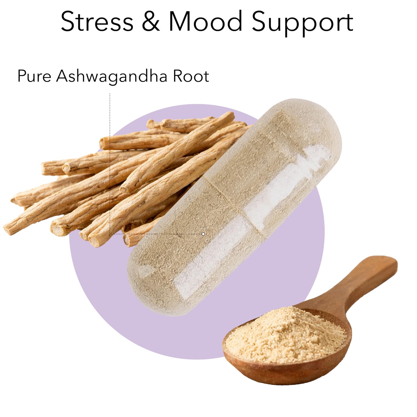 Kroeger Herb Products Ashwagandha Supplements for Stress and Mood Support Capsules, 60 Count