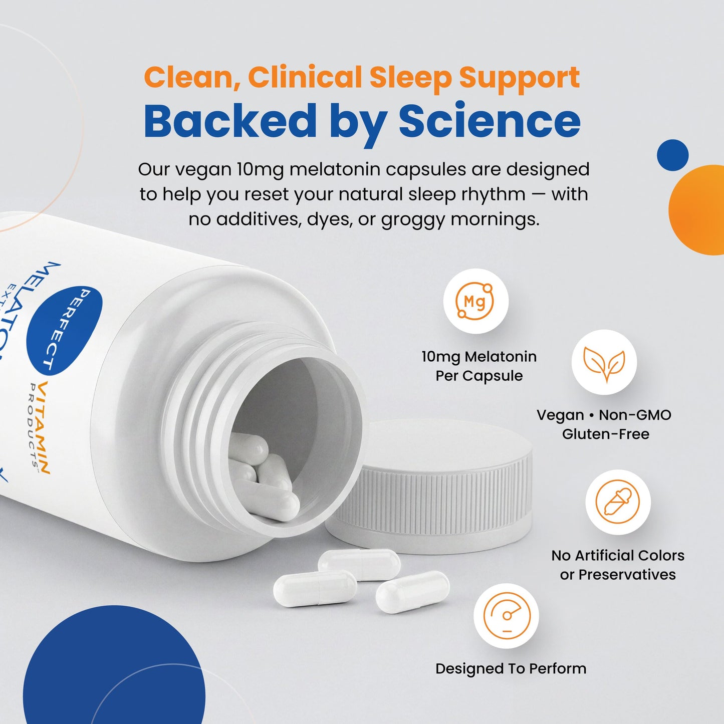 Perfect Vitamin Products Melatonin MAX 10mg Capsule, 60 Capsules