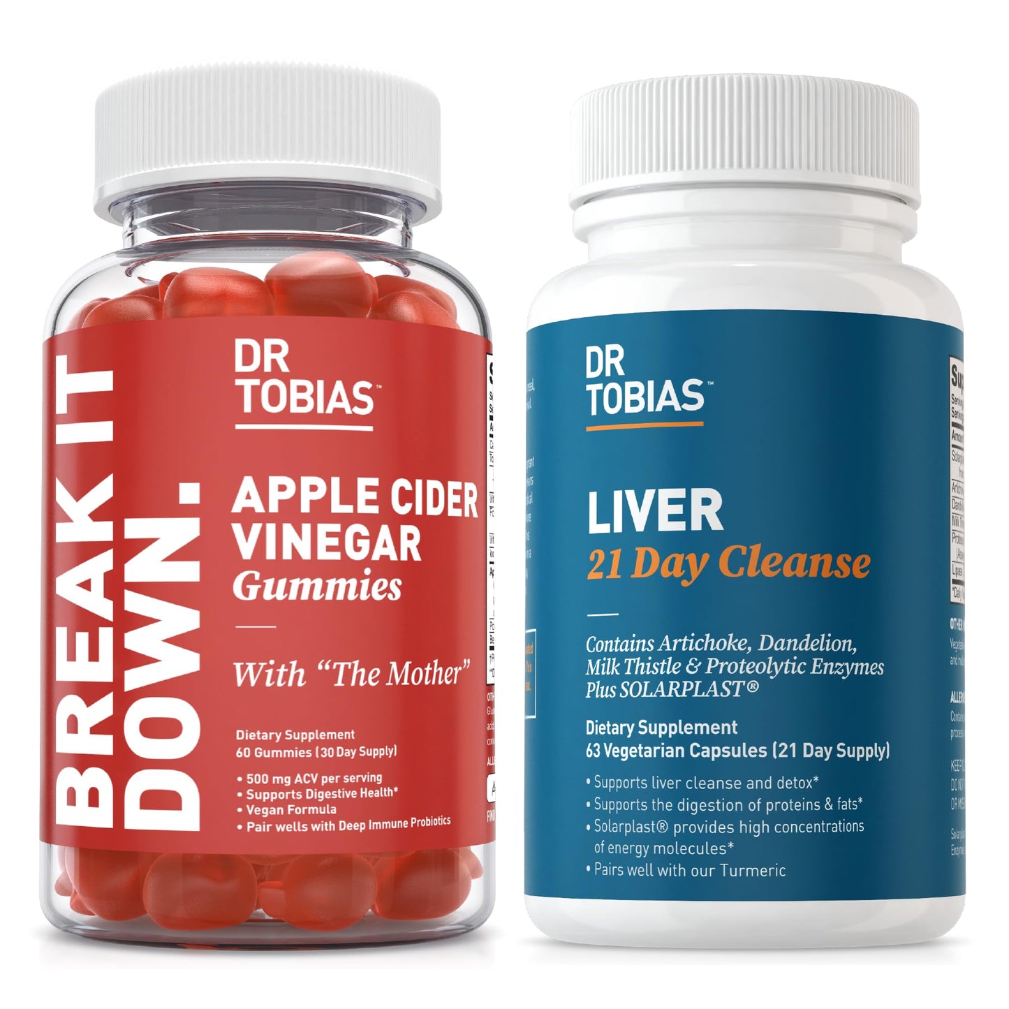 Dr. Tobias Liver 21 Day Cleanse and Apple Cider Vinegar Gummies 123