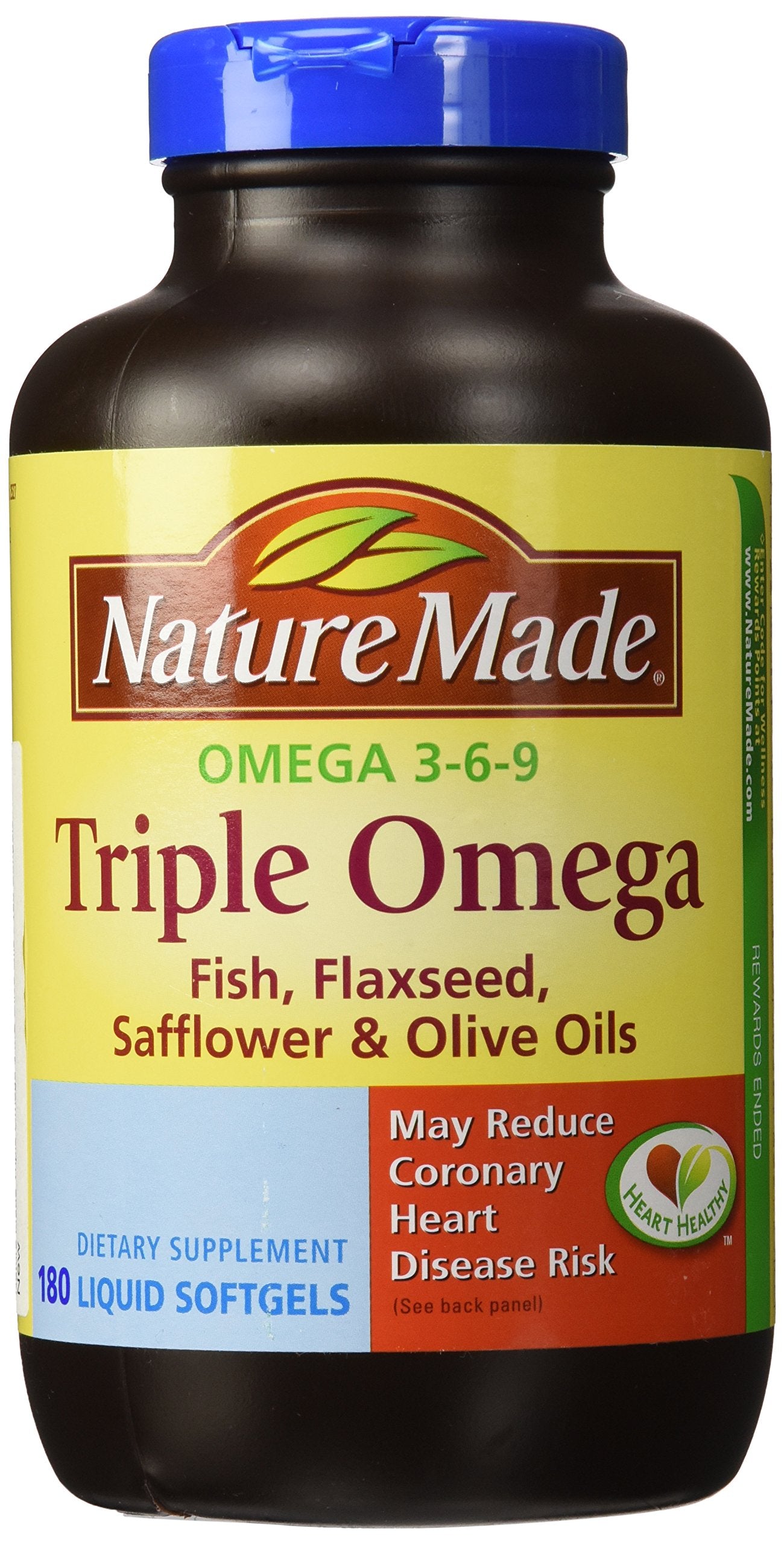 Nature Made Triple Omega 3-6-9 Softgels, 180-count