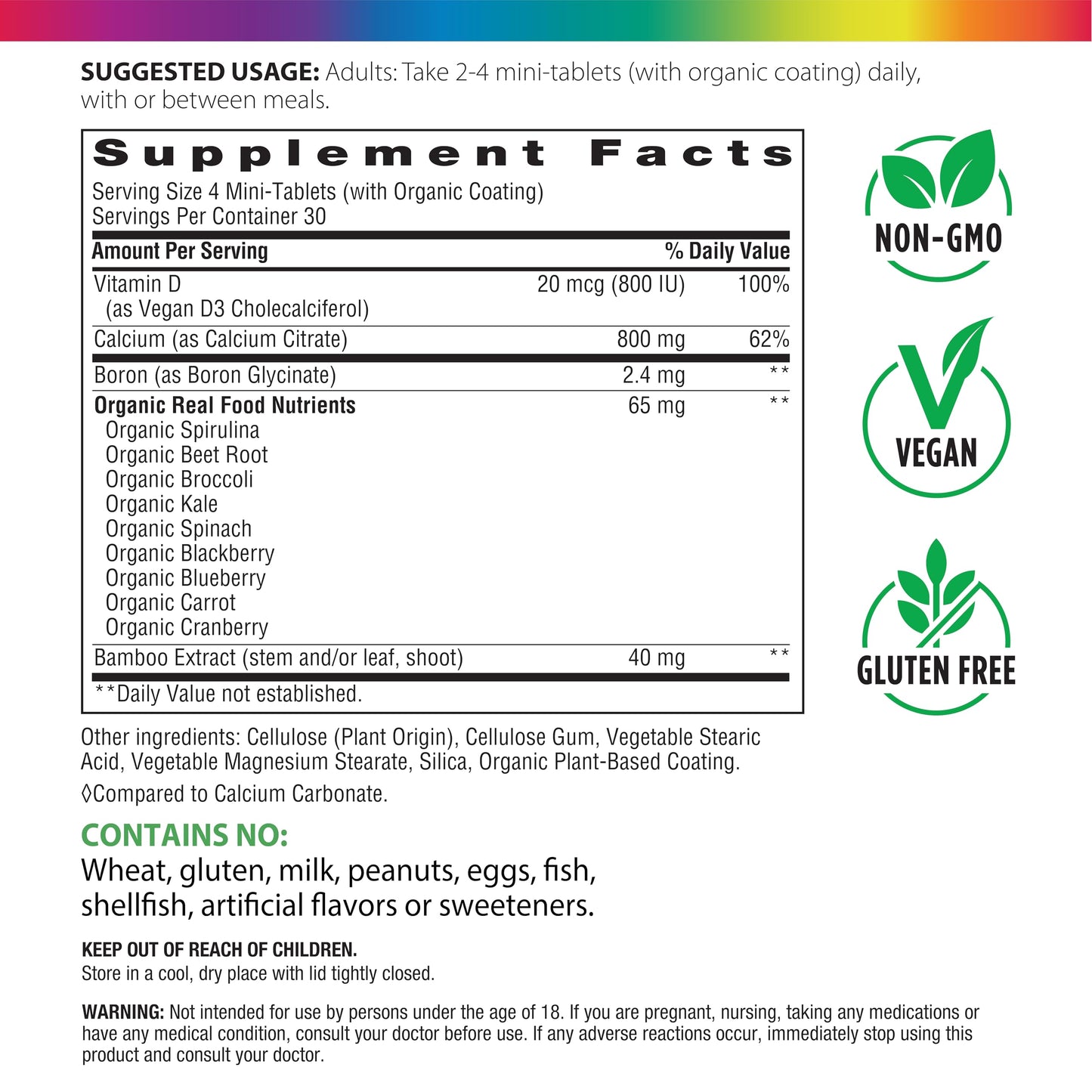 Rainbow Light Calcium Citrate Mini Tablets 120 Tablets