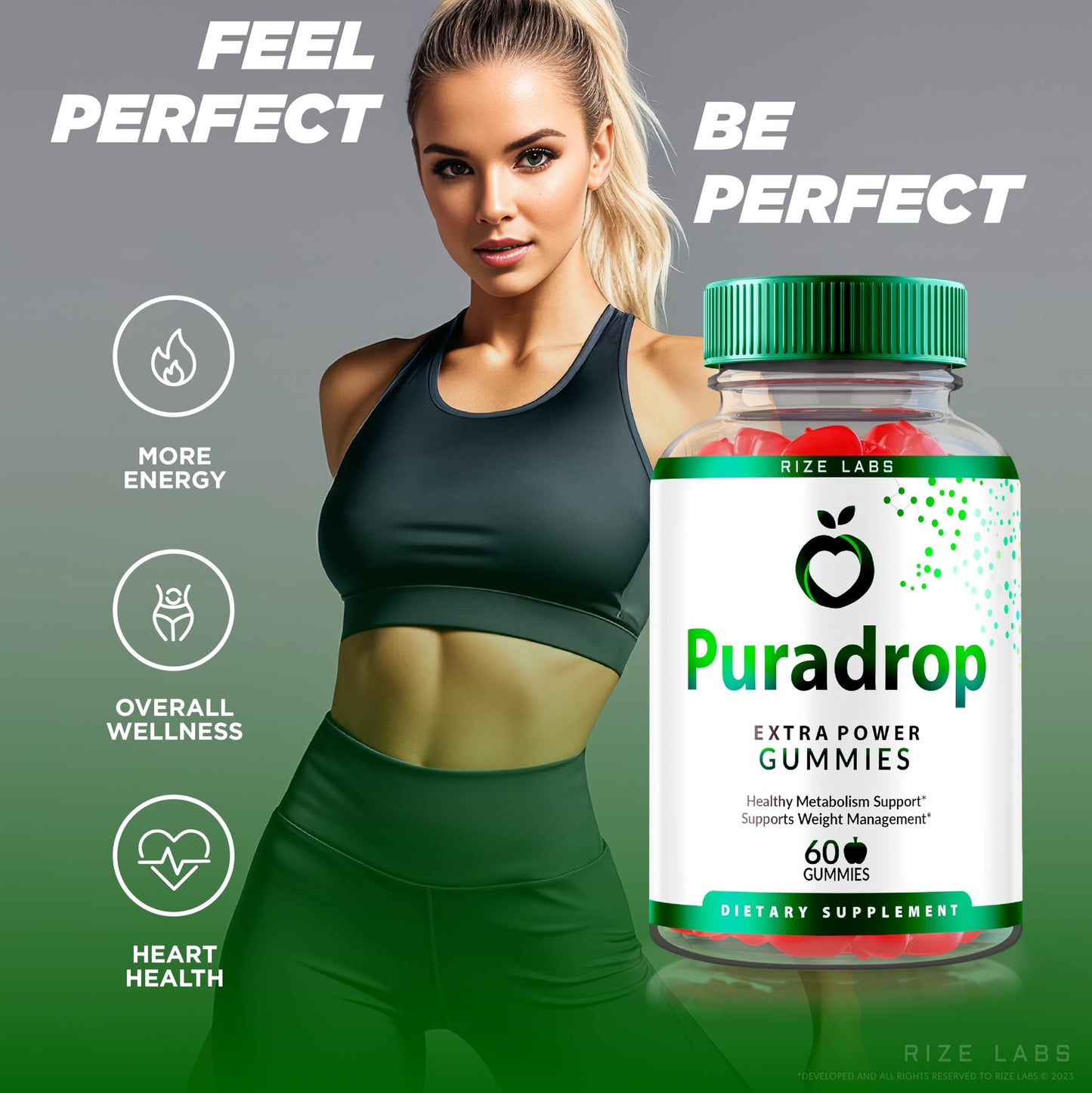 Rize Labs Puradrop Extra Power Gummies for Weight Loss Management, Extra Strength, Keto ACV (Apple Cider Vinegar) Gummy Supports Healthy Metabolism, 60 Gummies