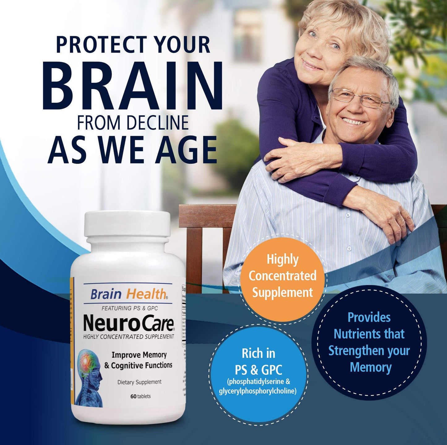 Vitamins Organic Farms Neuro Care Nootropic Brain Health Supplement Tablet, 60 Tablets
