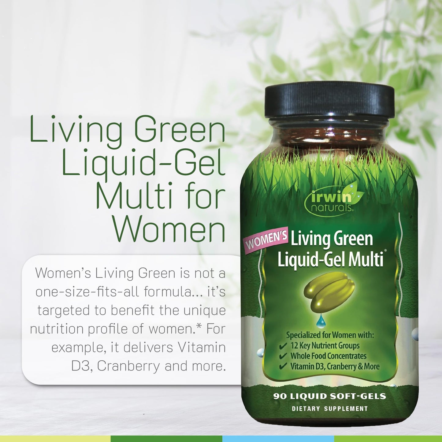 Irwin Naturals Living Green Liquid-Gel Multi for Women Softgel 1