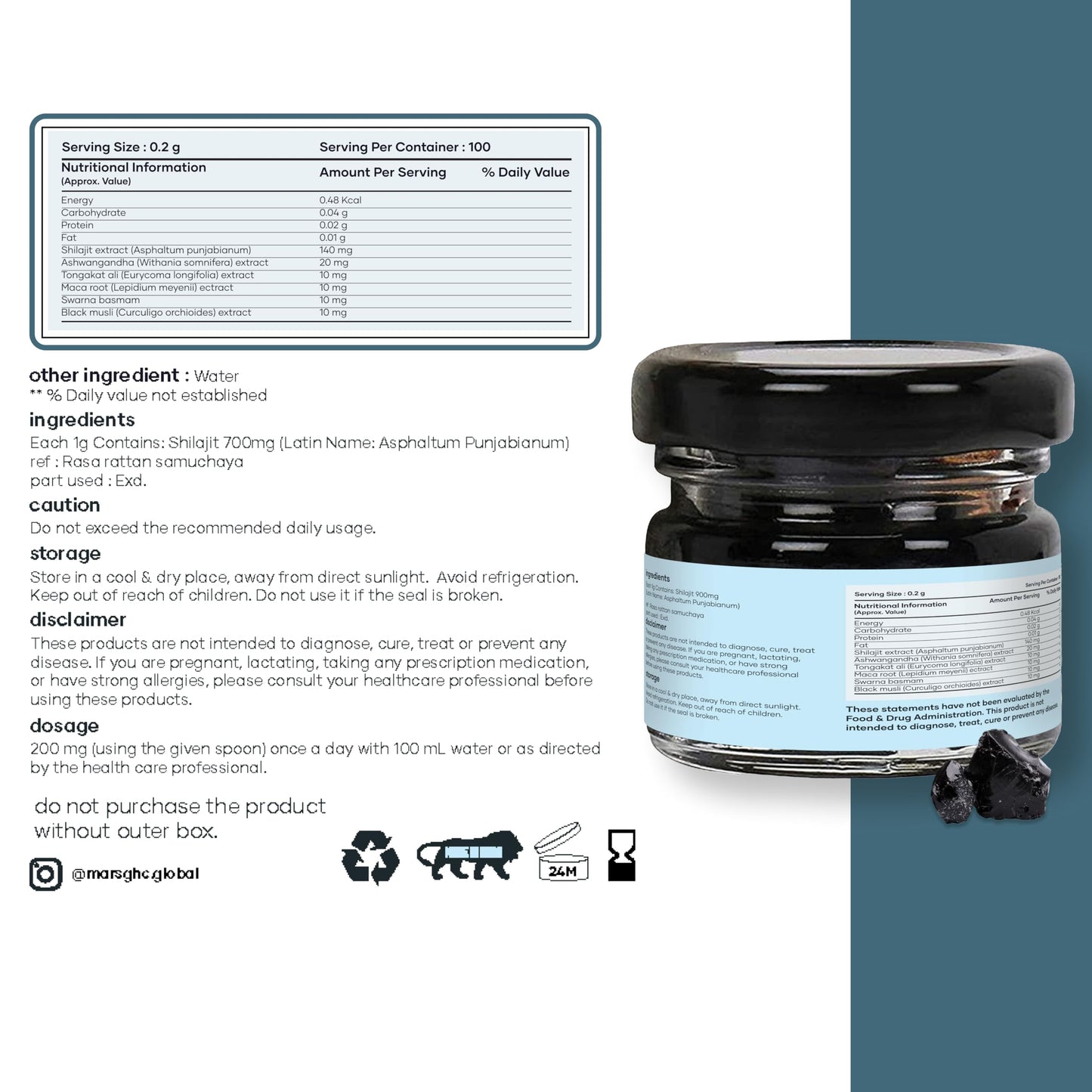 Mars by GHC Shilajit and Ashwagandha Capsule 0.52