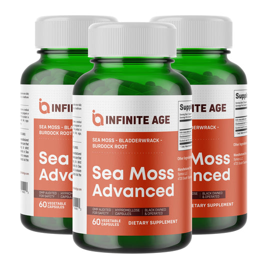 INFINITE AGE Sea Moss Advanced Superfood Capsules, 1250mg, 180 Capsules