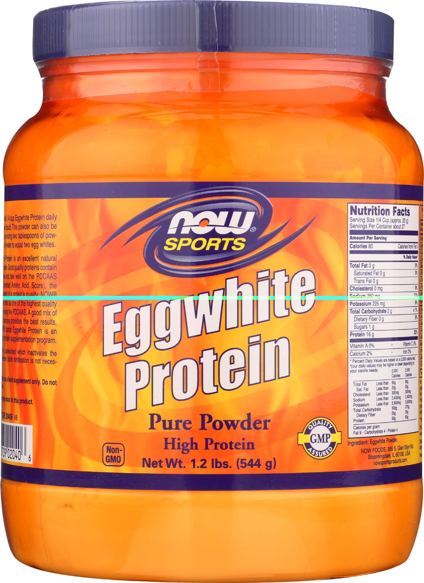 NOW Foods Egg White Protein Powder, 19.2 oz