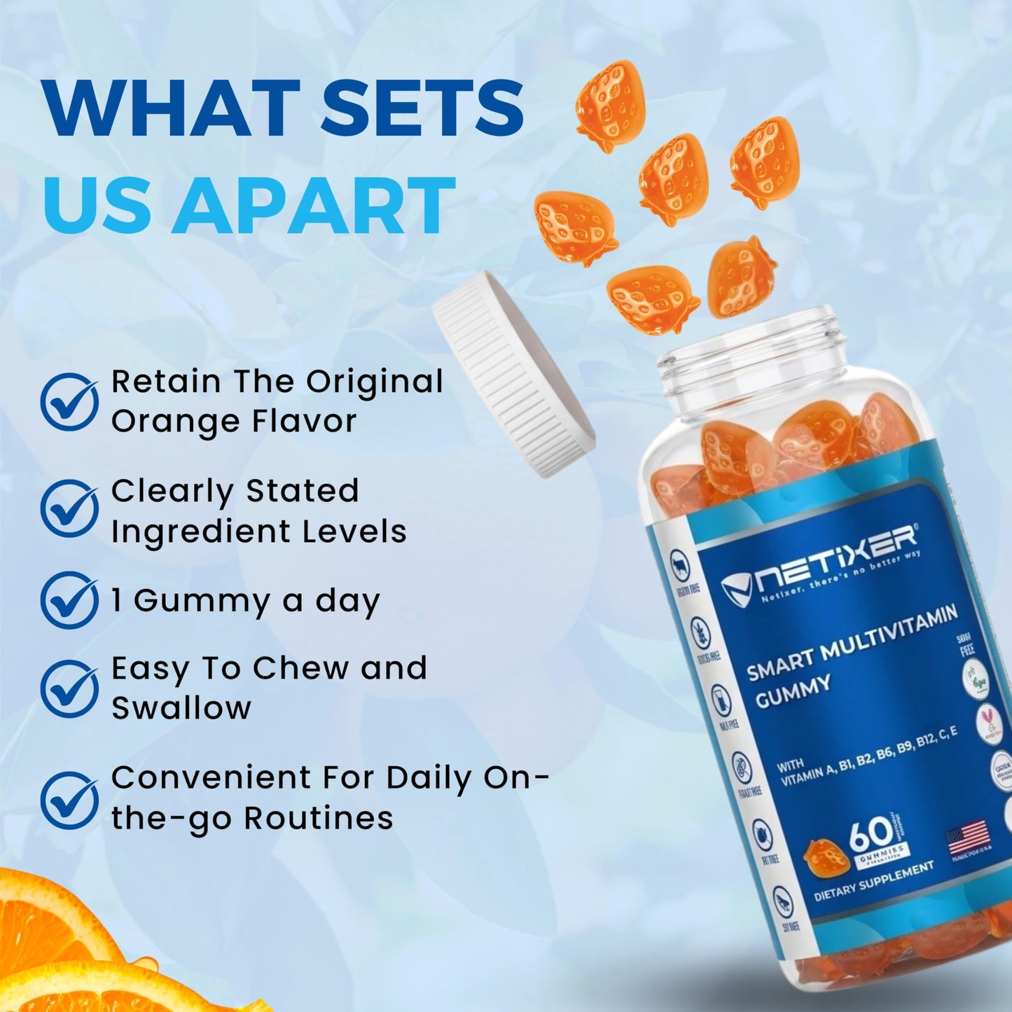 nETiXER Multivitamin Gummies 60-count