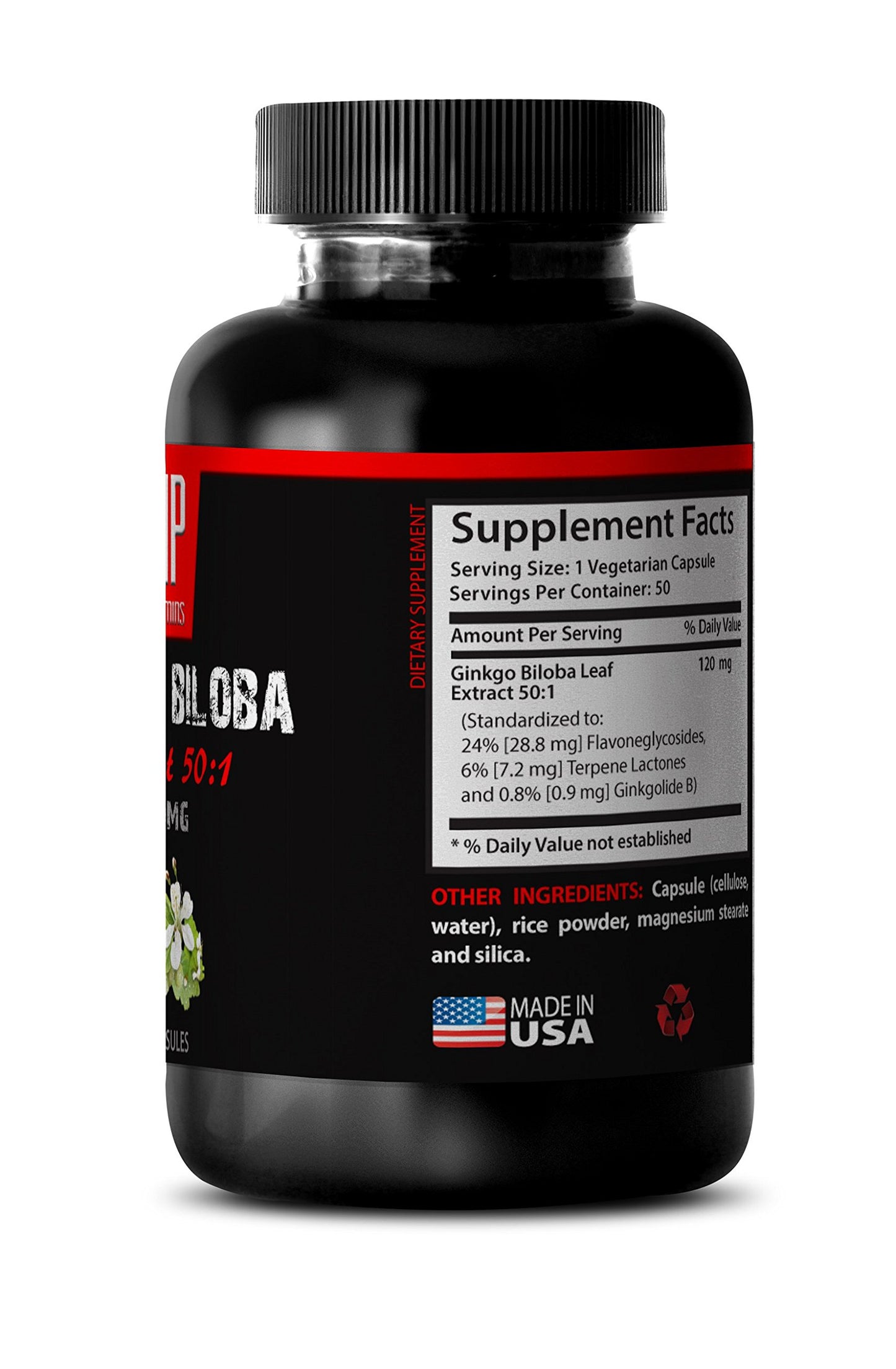 VIP VITAMINS Ginkgo Biloba Leaf 120mg Capsules, 150 Capsules