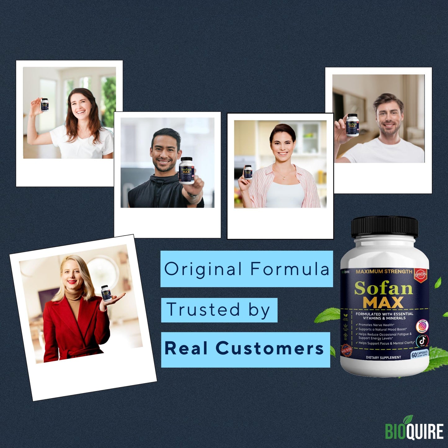 BIOQUIRE Sofan Maximum Strength Nerve Support Supplement, Capsule, 60 Capsules