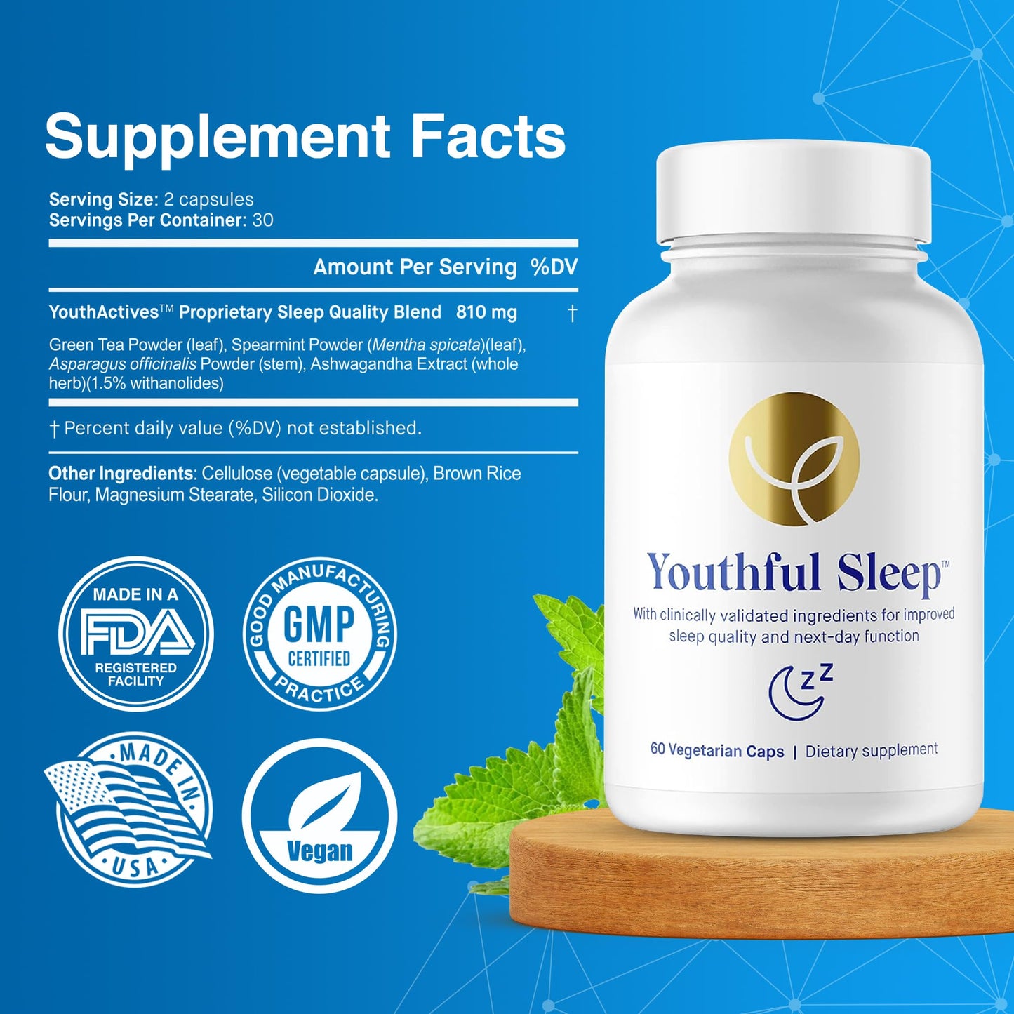 The Youthful Company Youthful Sleep Supplement Capsule 60 Count