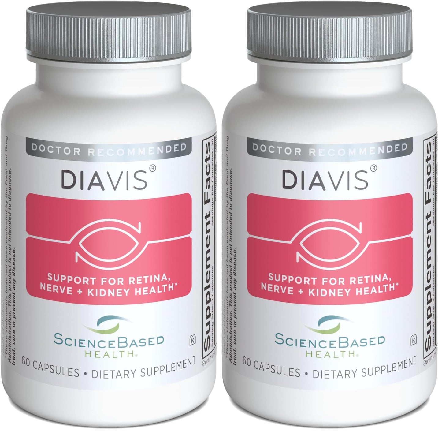 DiaVis Retinal & Nerve Health Supplement with Benfotiamine, Curcumin, Resveratrol & Grape Extract Softgels 120