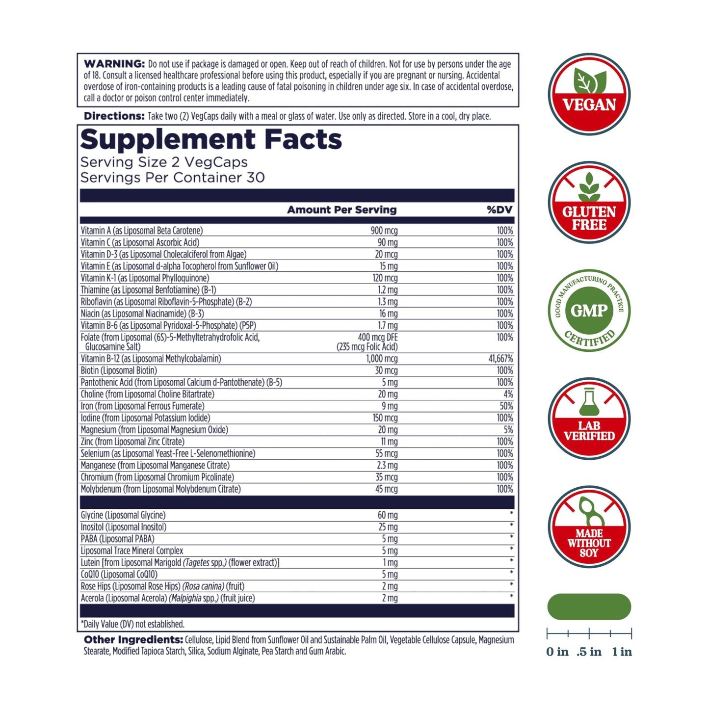 KAL Liposomal Multivitamin 60 Capsules