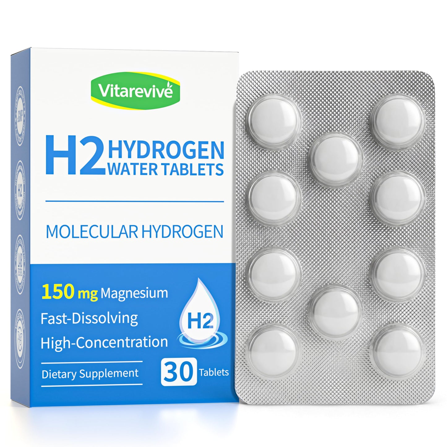 Vitarevive Molecular H2 Hydrogen Water Tablets 30 Tablets