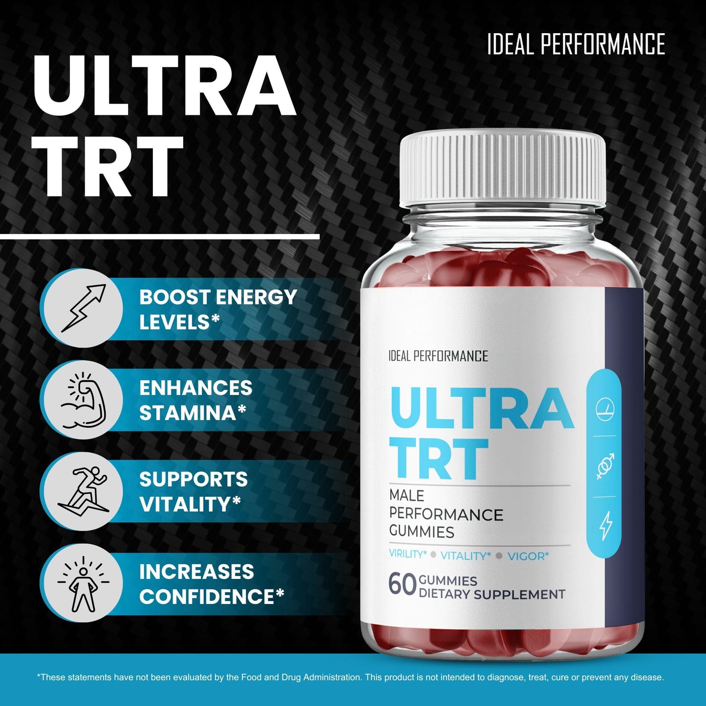 Ideal Performance Ultra TRT Gummies for Men 60 Gummies