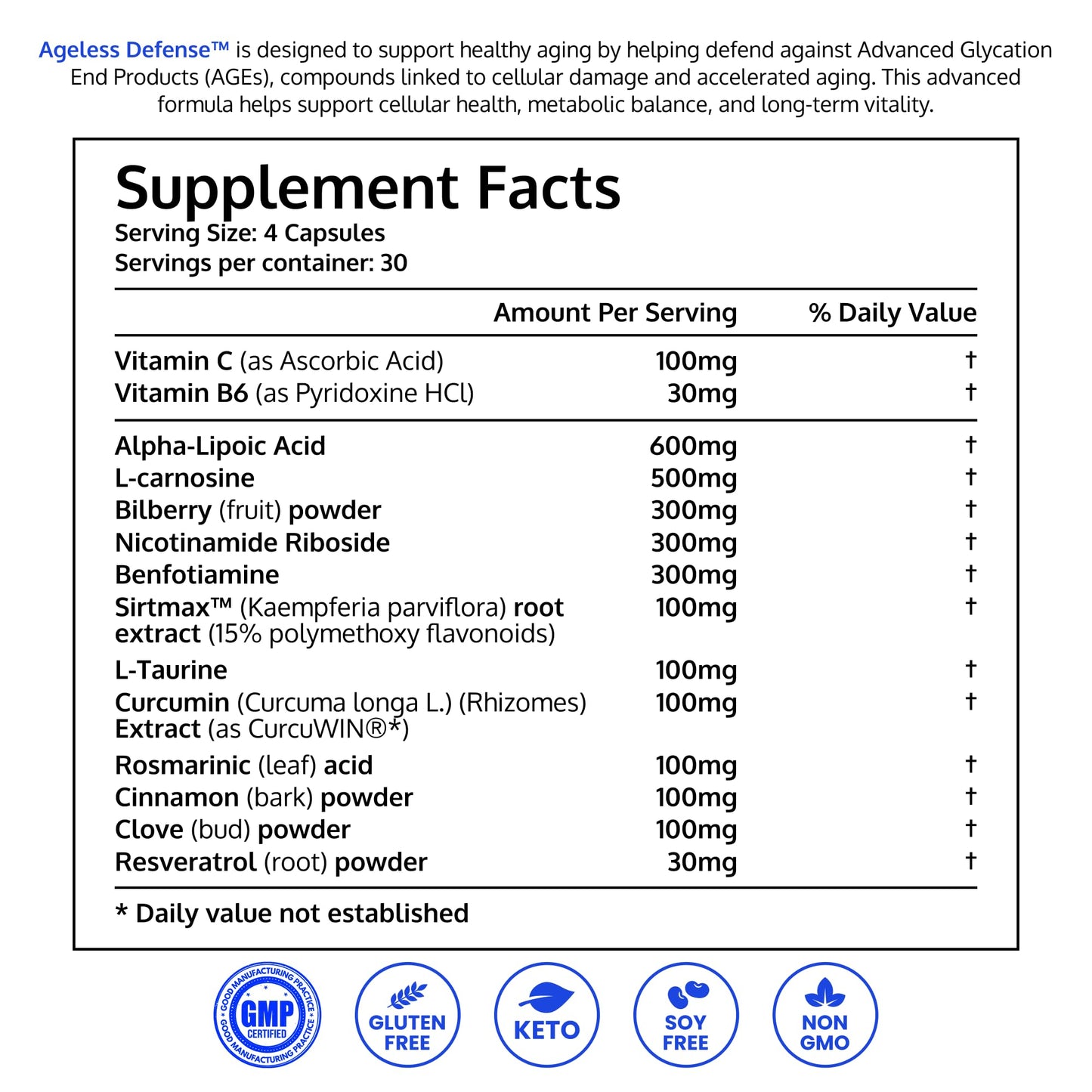 DRINK HRW Ageless Defense Ultimate Formulation Capsules 120