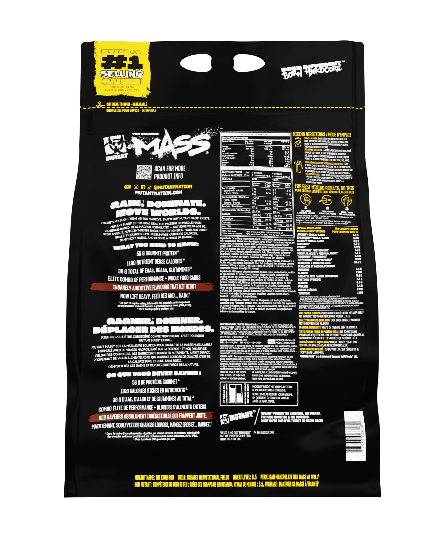 Mutant Mass Weight Gainer Protein Powder 240 Servings
