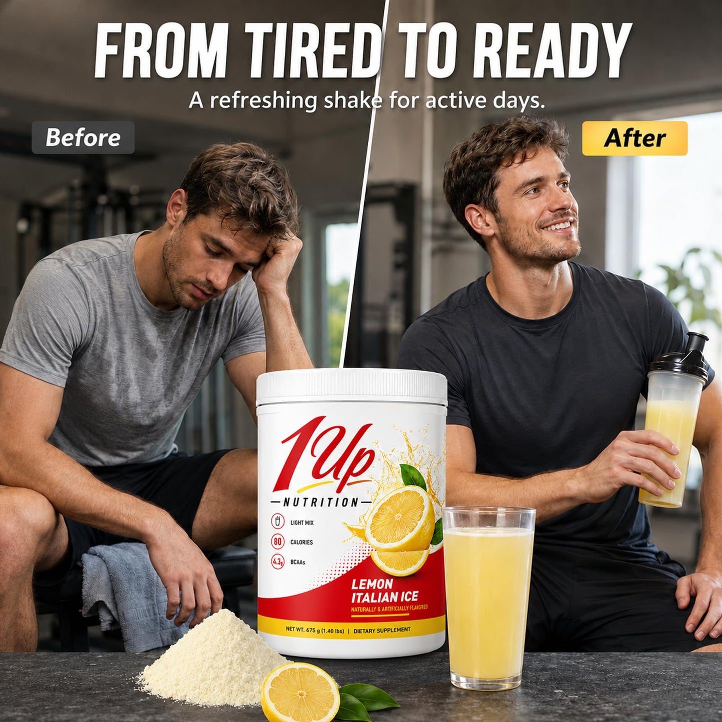 1Up Nutrition Protein Powder, Lemon Flavor, 1 Ounce