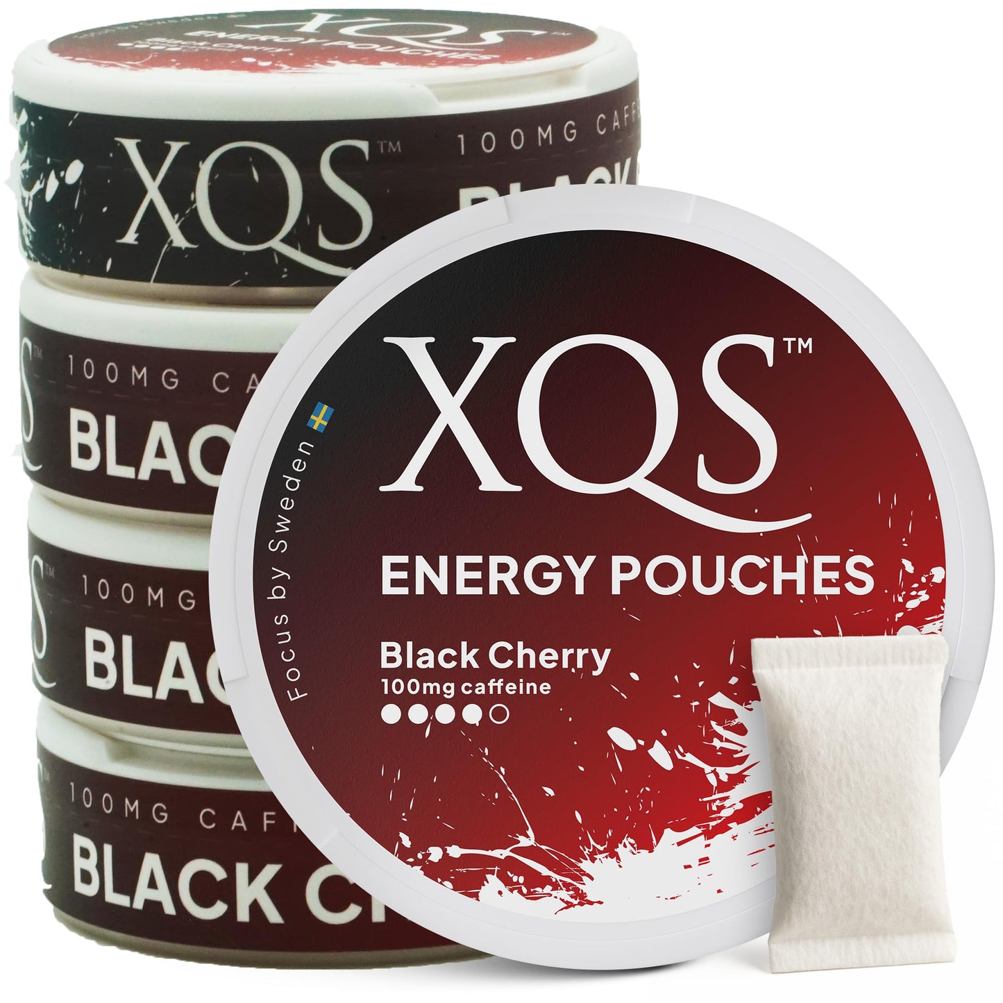 xqs Sugar Free Caffeine Pouches Caplets - 100mg Caffeine, Zero Sugar, Tobacco and Nicotine Free - 5 Count
