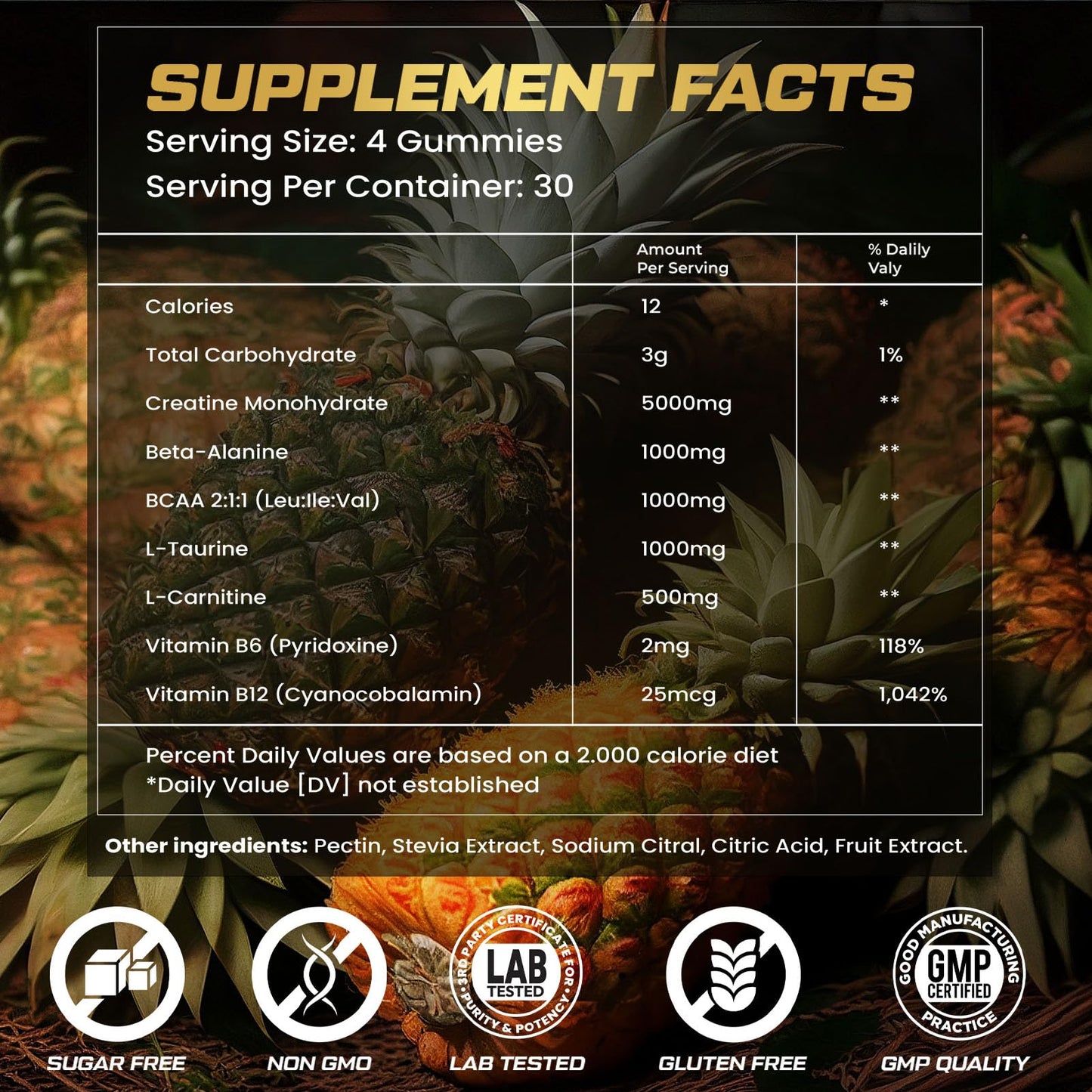 ZyterX Creatine Monohydrate Gummies, 240 Gummies
