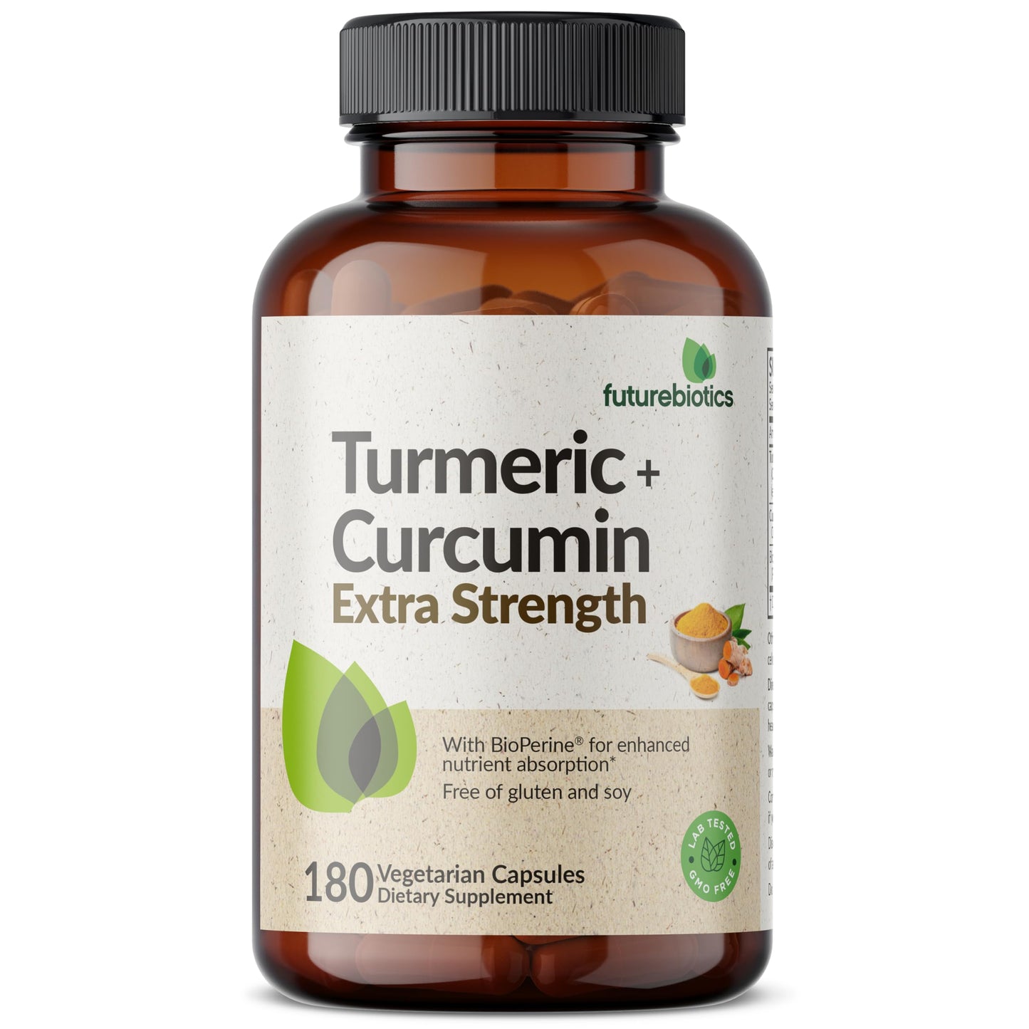 Futurebiotics Turmeric + Curcumin Capsule, 180 Count