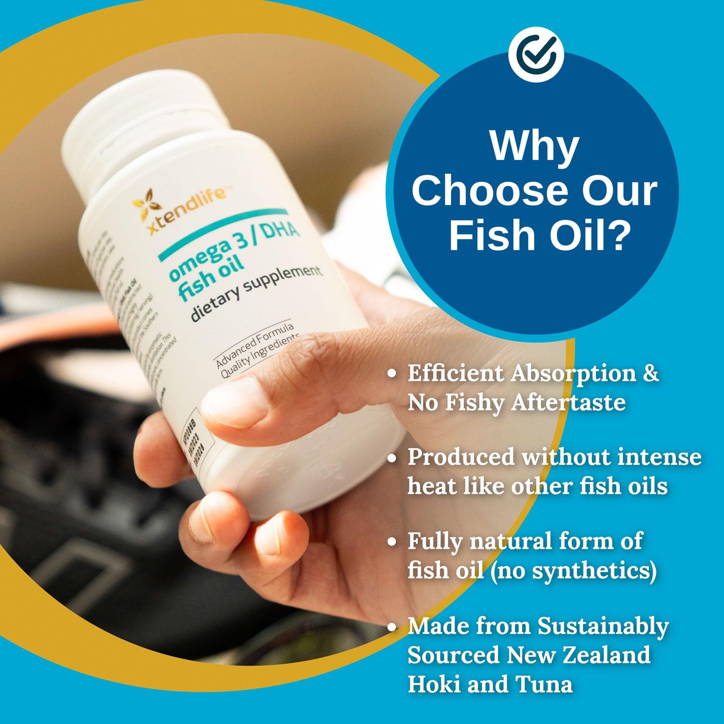 Xtendlife Omega-3 DHA Fish Oil Softgel 60 Count
