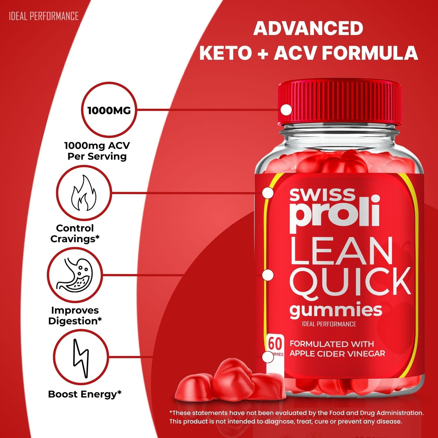 IDEAL PERFORMANCE Lean Quick Keto Gummies 120 Count