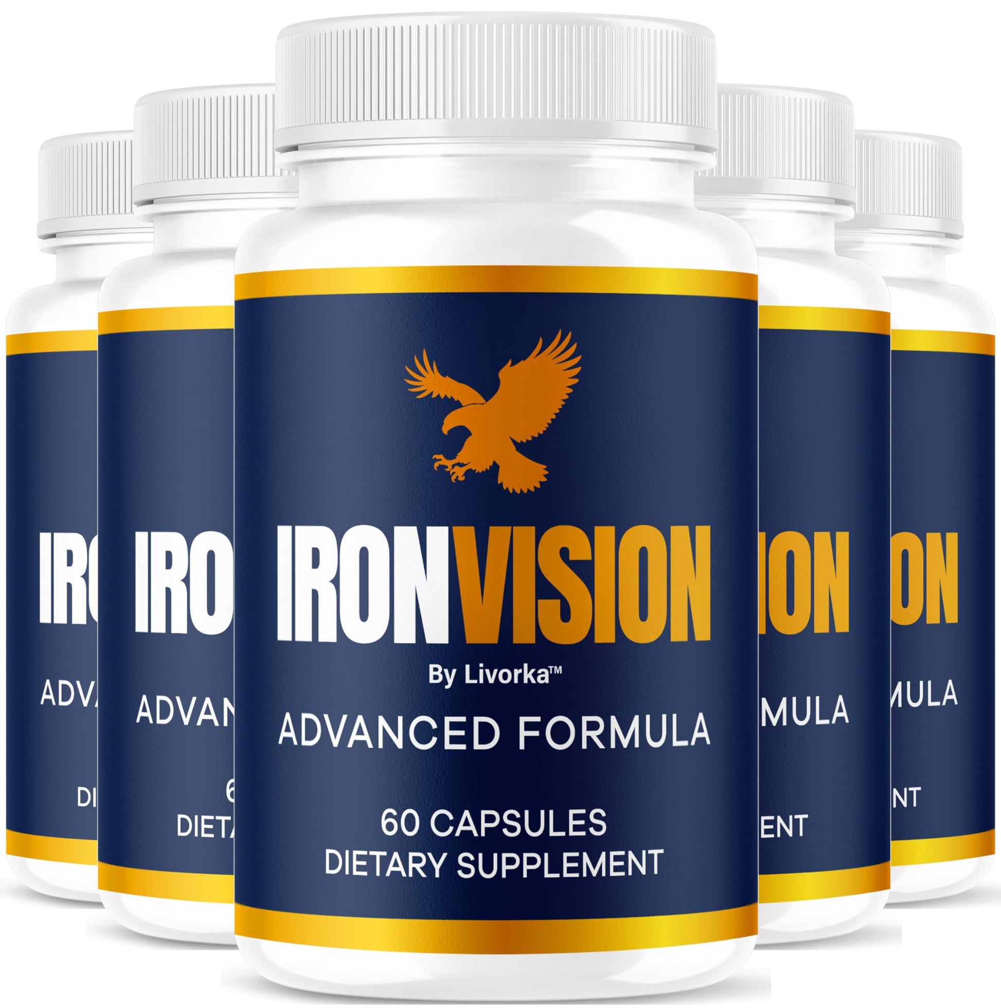 LIVORKA Iron Vision Eye Supplement Capsule, 300 Capsules