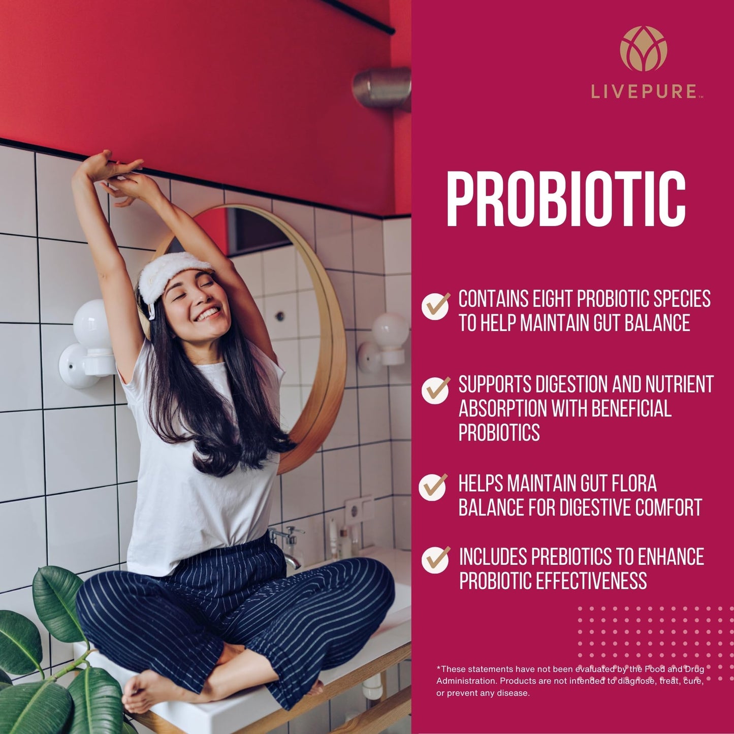 PURE Probiotic Controlled-Release Technology, 60 Vegan Capsules