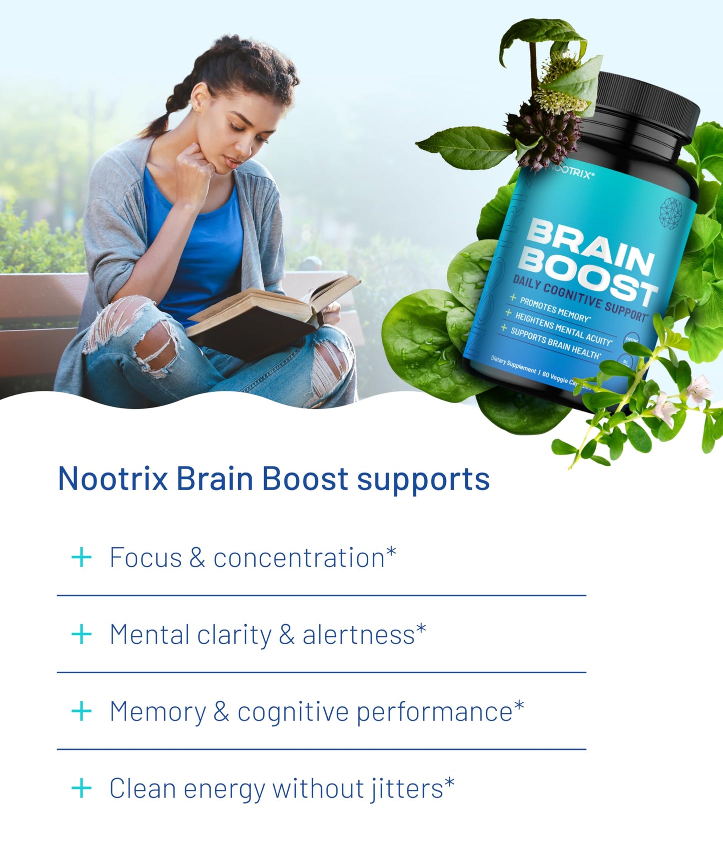 Nootrix Brain Boost Nootropic Supplement 120 Capsules