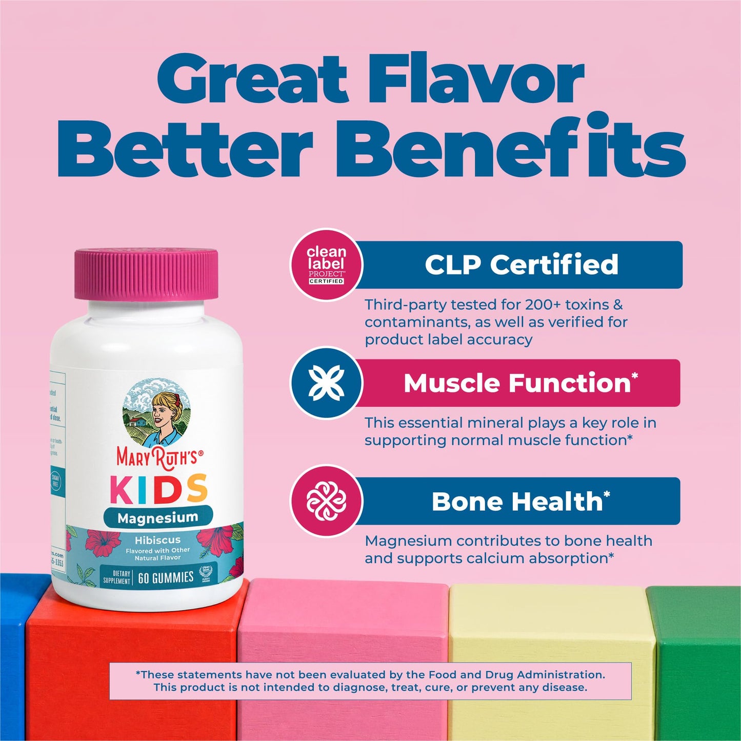 MaryRuth's Kids Magnesium Gummies 60 Count