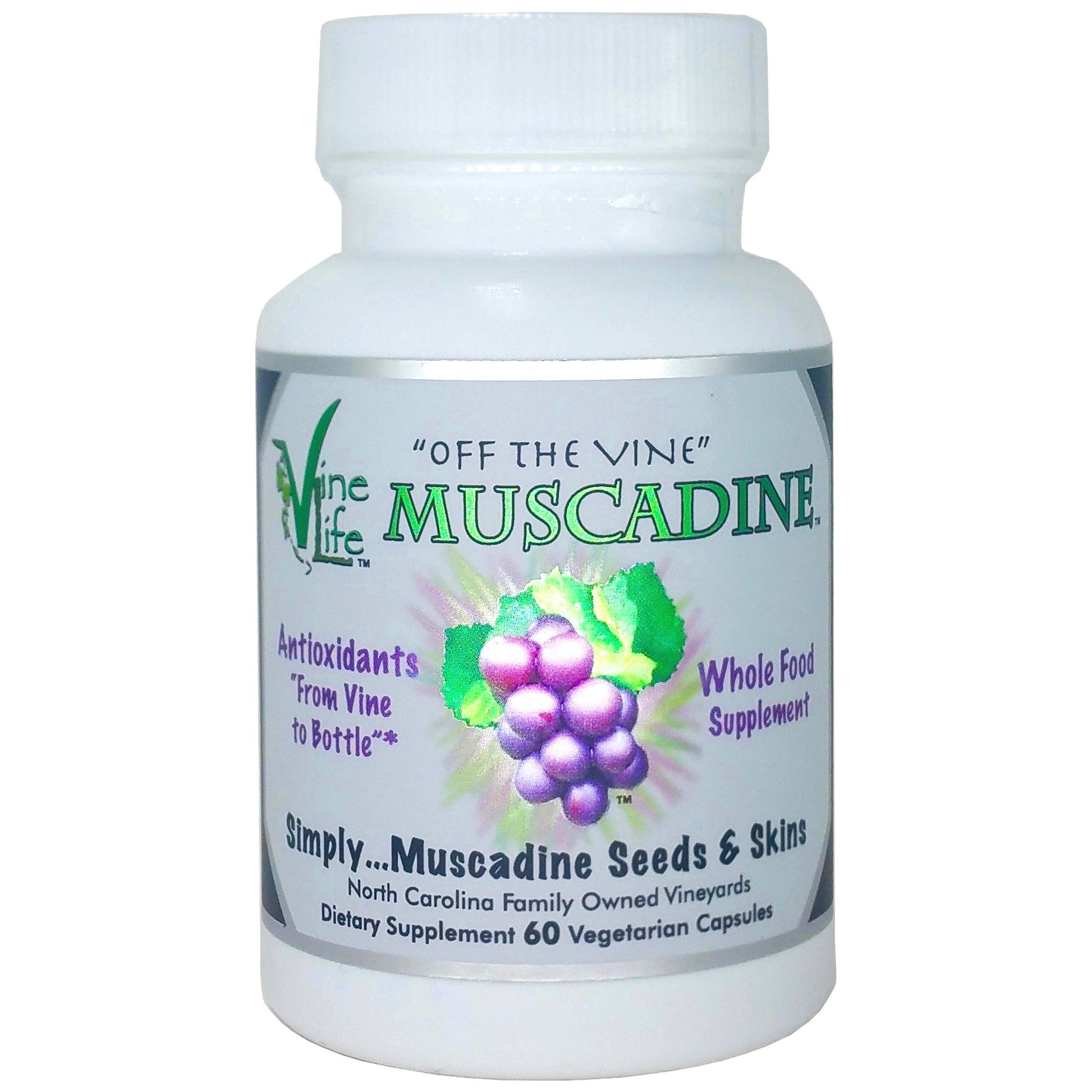 Vine Life Muscadine Grape Seed & Skin 650mg Vegan Capsules 60 Count