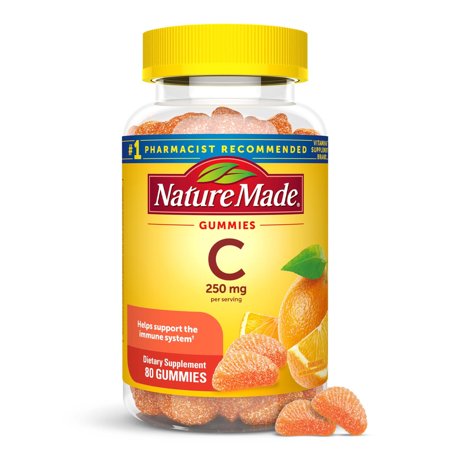 Nature Made Vitamin C 250 mg Per Serving Gummies, 80 Count