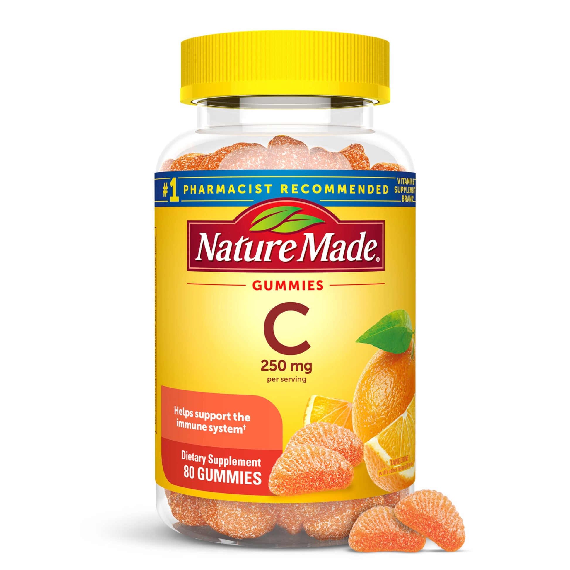Nature Made Vitamin C 250 mg Per Serving Gummies, 80 Count