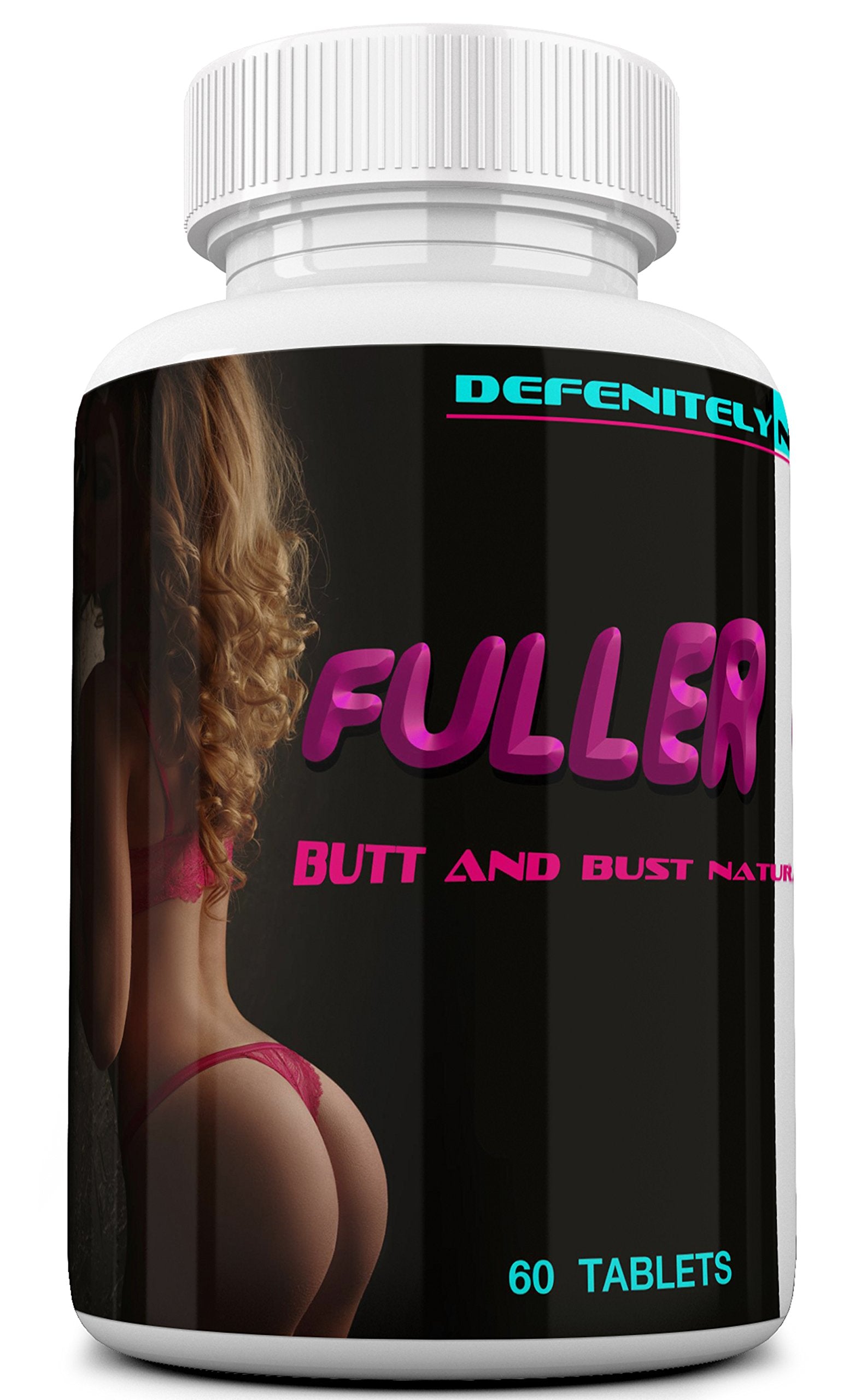DEFENITELYNATURALS Fuller Curves Butt and Bust Enlargement Pills Tablets, 60 Count