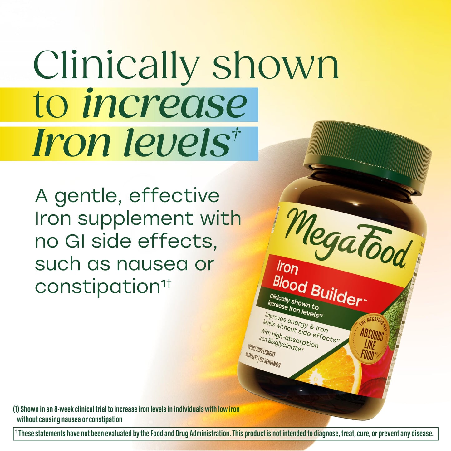 MegaFood Blood Builder Iron Supplement Tablet, 30 Tablets