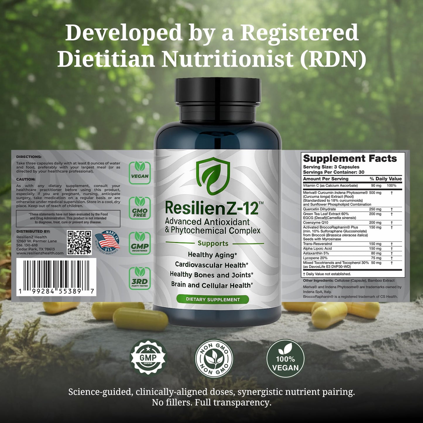 ResilienZ 12-in-1 Antioxidant Supplement 90 Capsules