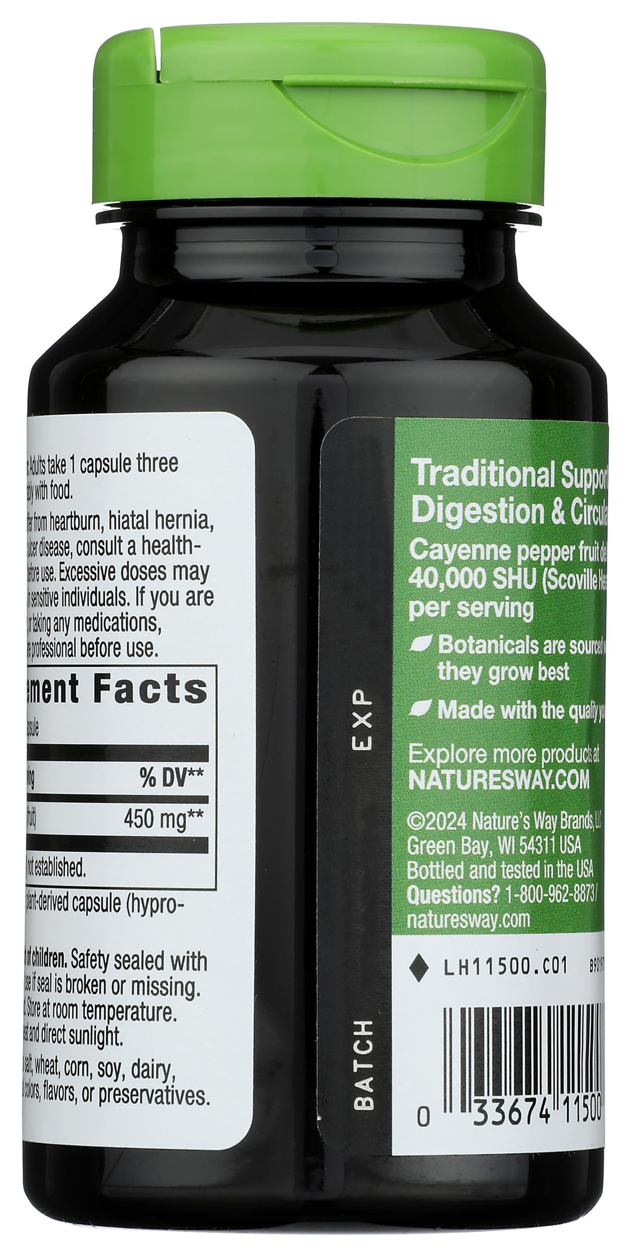 Nature's Way Cayenne Pepper Capsules, 100 Count
